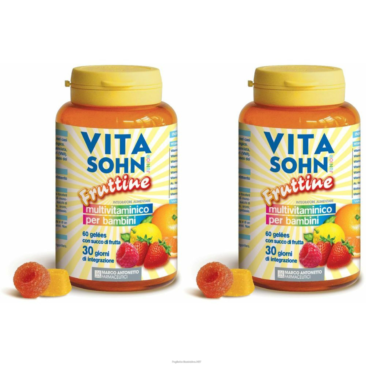 Trova Offerte di vitasohn® junior fruttine set da 2 2x60 pz caramelle e compra online