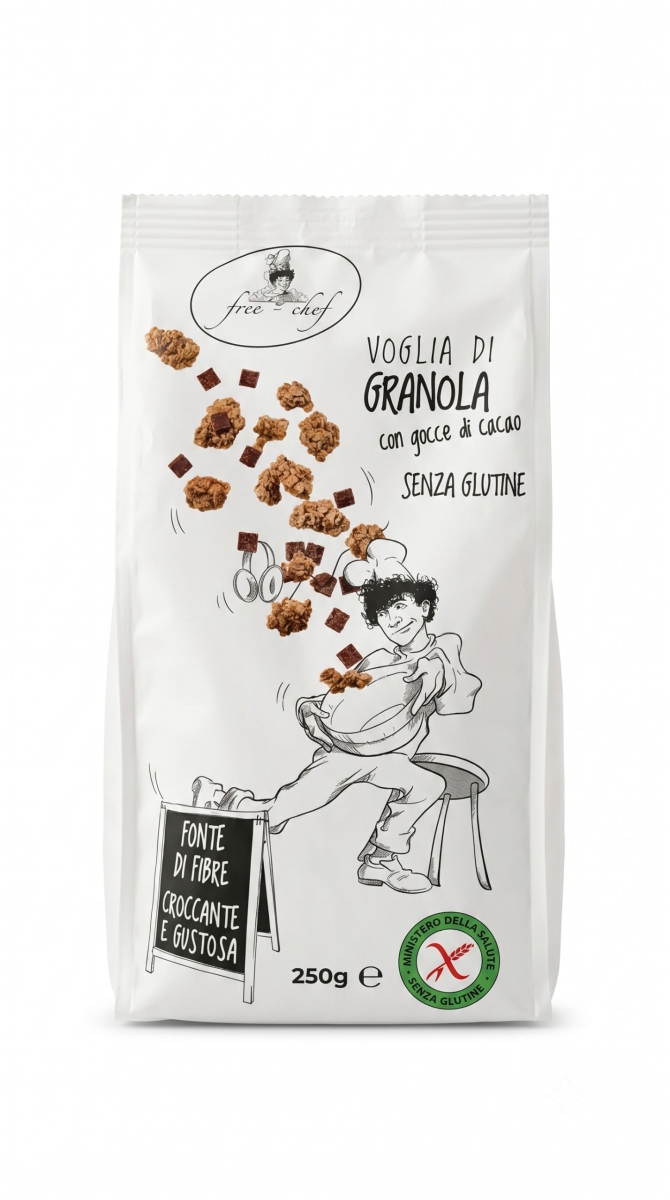 Trova Offerte di Voglia di granola senza glutine con gocce di cioccolato gr 250 free chef e compra online