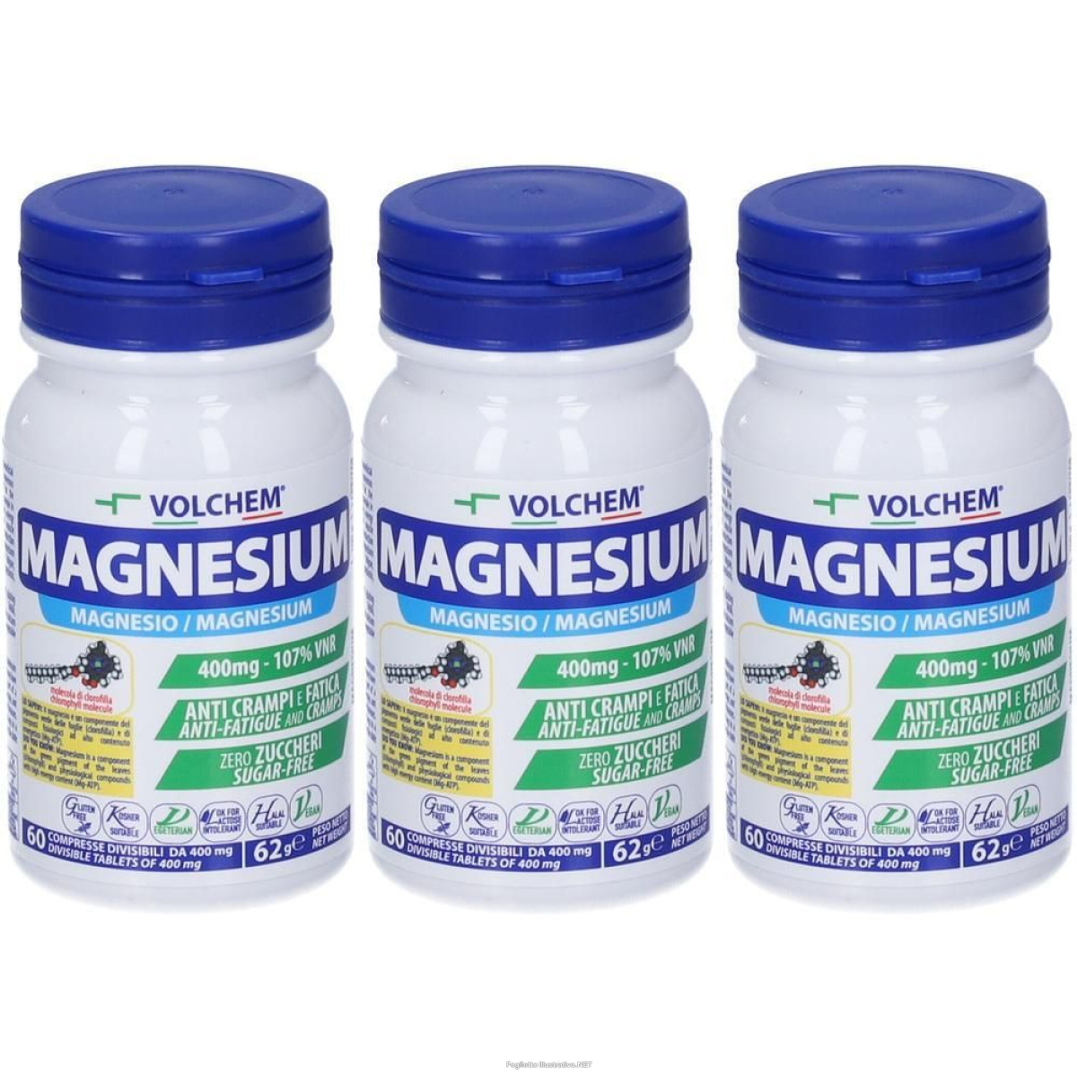 Trova Offerte di volchem magnesium magnesio in compresse 3x62 g e compra online