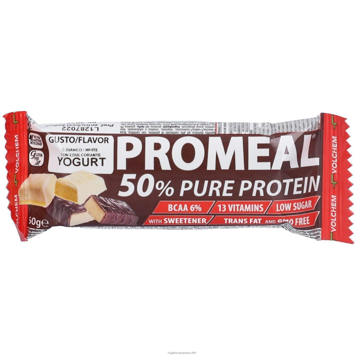 Trova Offerte di volchem promeal pure protein 50% barretta gusto cioccolato bianco e yo e compra online