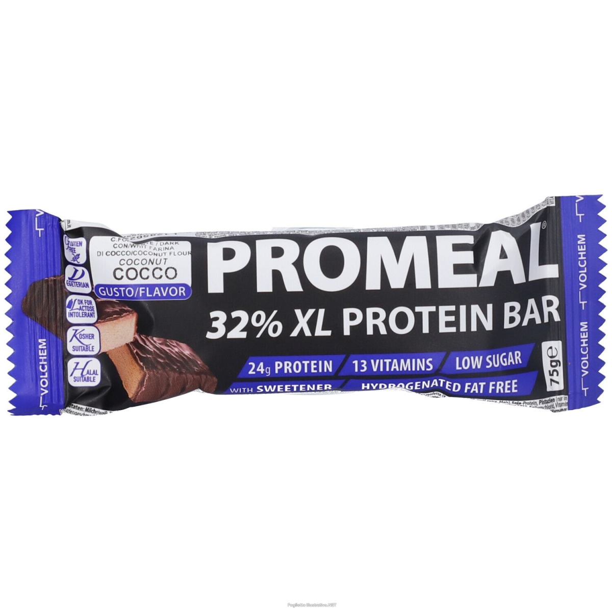Trova Offerte di volchem promeal xl protein bar 32% barretta gusto cocco 75 g e compra online