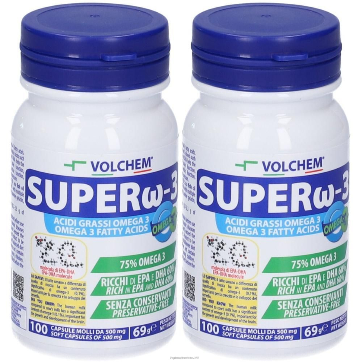 Trova Offerte di volchem super omega-3 omega 3 in capsule 2x500 g e compra online
