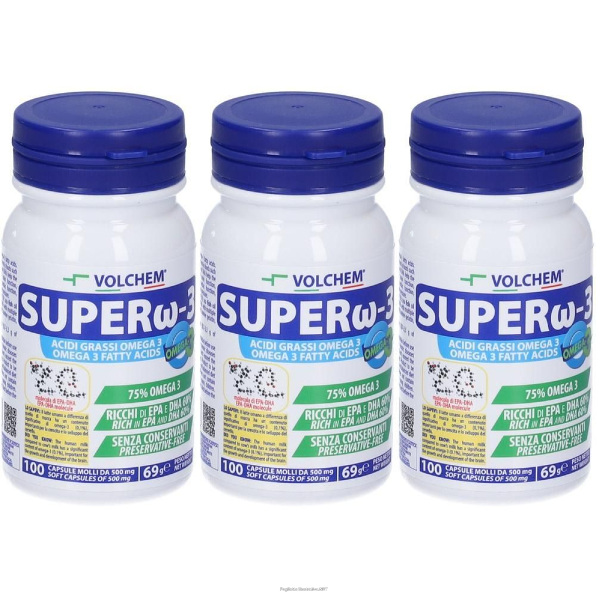 Trova Offerte di volchem super omega-3 omega 3 in capsule 3x500 g e compra online