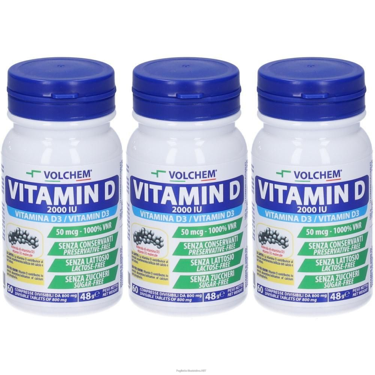 Trova Offerte di volchem vitamin d 2000 iu vitamina d3 in compresse 3x48 g e compra online