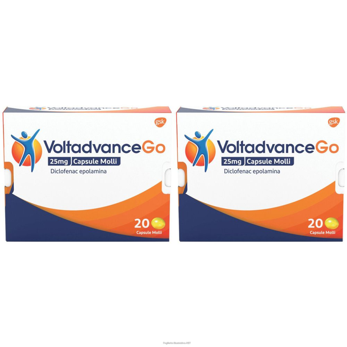 Trova Offerte di voltadvancego 25 mg capsule molli set da 2 2x20 pz capsule e compra online