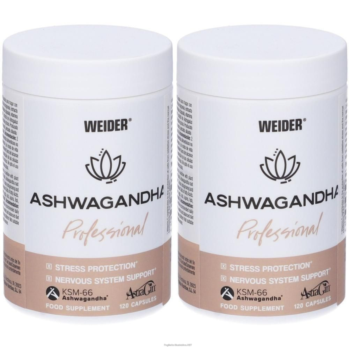 Trova Offerte di weider ashwagandha professional 120 capsule 2x104 g e compra online