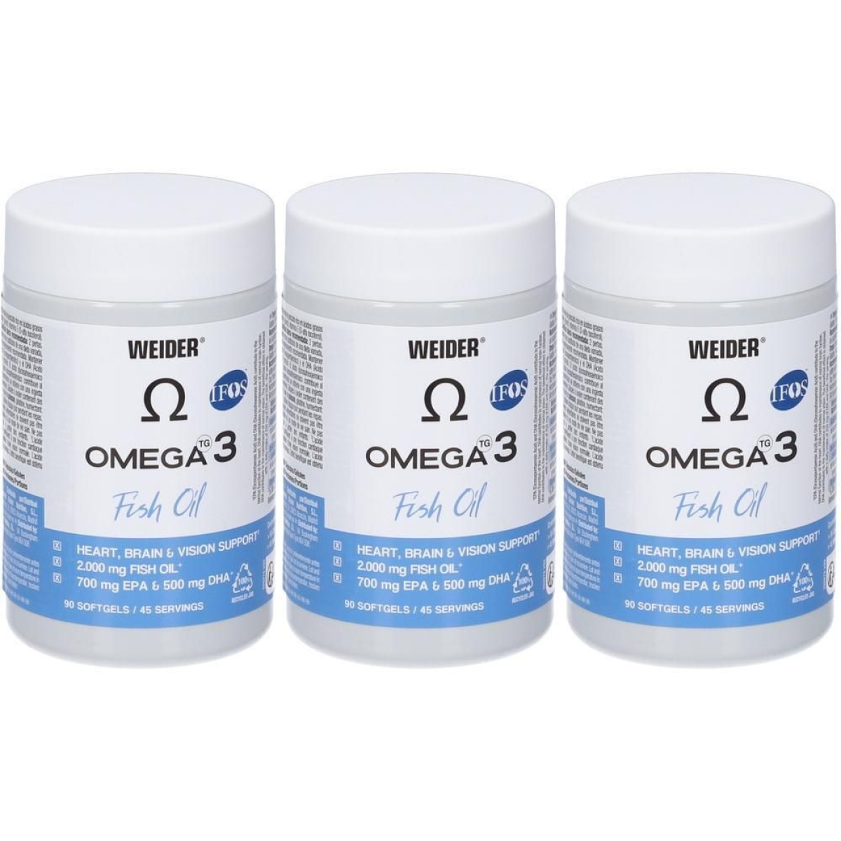 Trova Offerte di weider® omega 3 3x122 g e compra online