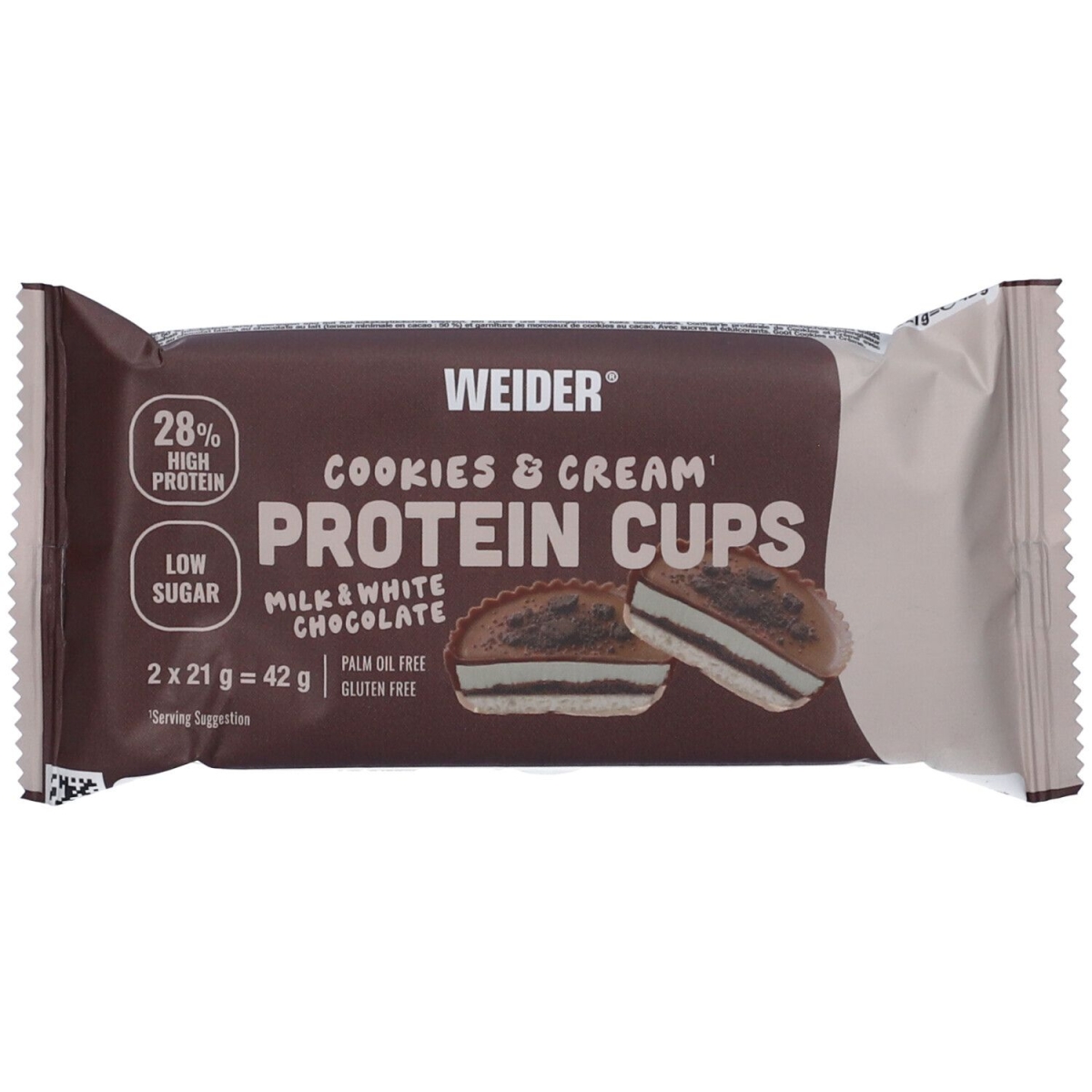 Trova Offerte di Weider protein cups cookies cream 42 g biscotti e compra online