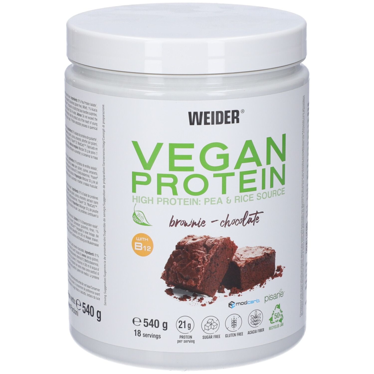 Trova Offerte di Weider vegan protein cioccolato polvere 540 g per sospensione e compra online