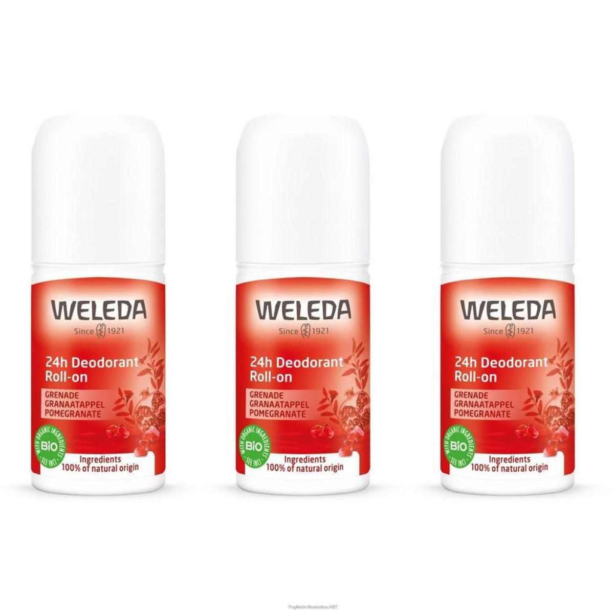 Trova Offerte di weleda 24h deo roll-on melograno 3x50 ml e compra online