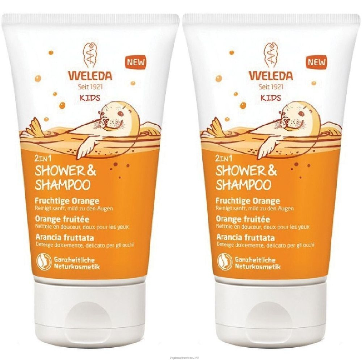 Trova Offerte di weleda kids doccia-shampoo arancia fruttata set da 2 2x150 ml shampoo e compra online
