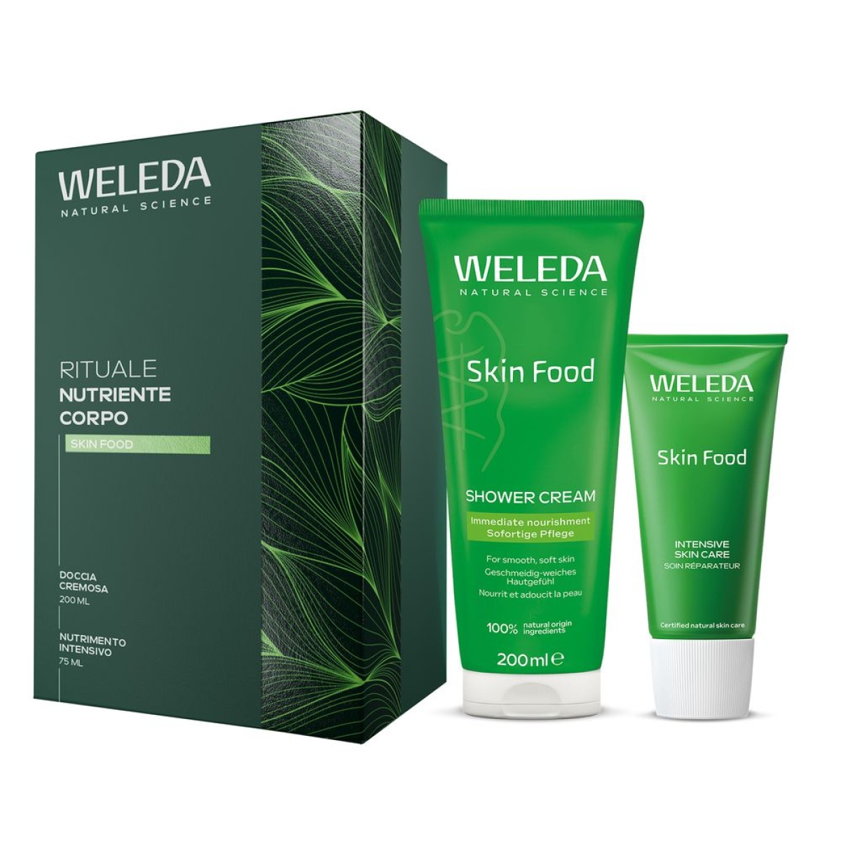 Trova Offerte di Weleda rituale nutriente corpo skin food cofanetto con doccia cremosa 200 ml + skin food nutrimento intensivo 75 ml e compra online