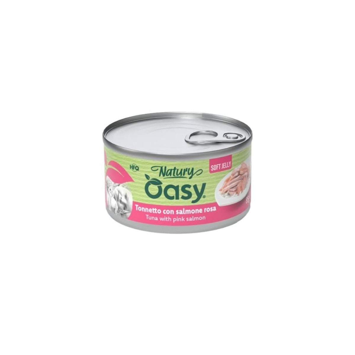 Trova Offerte di Wet cat natury soft jelly tonnetto con salmone rosa - alimento complementare per gatti adulti 85 gr e compra online