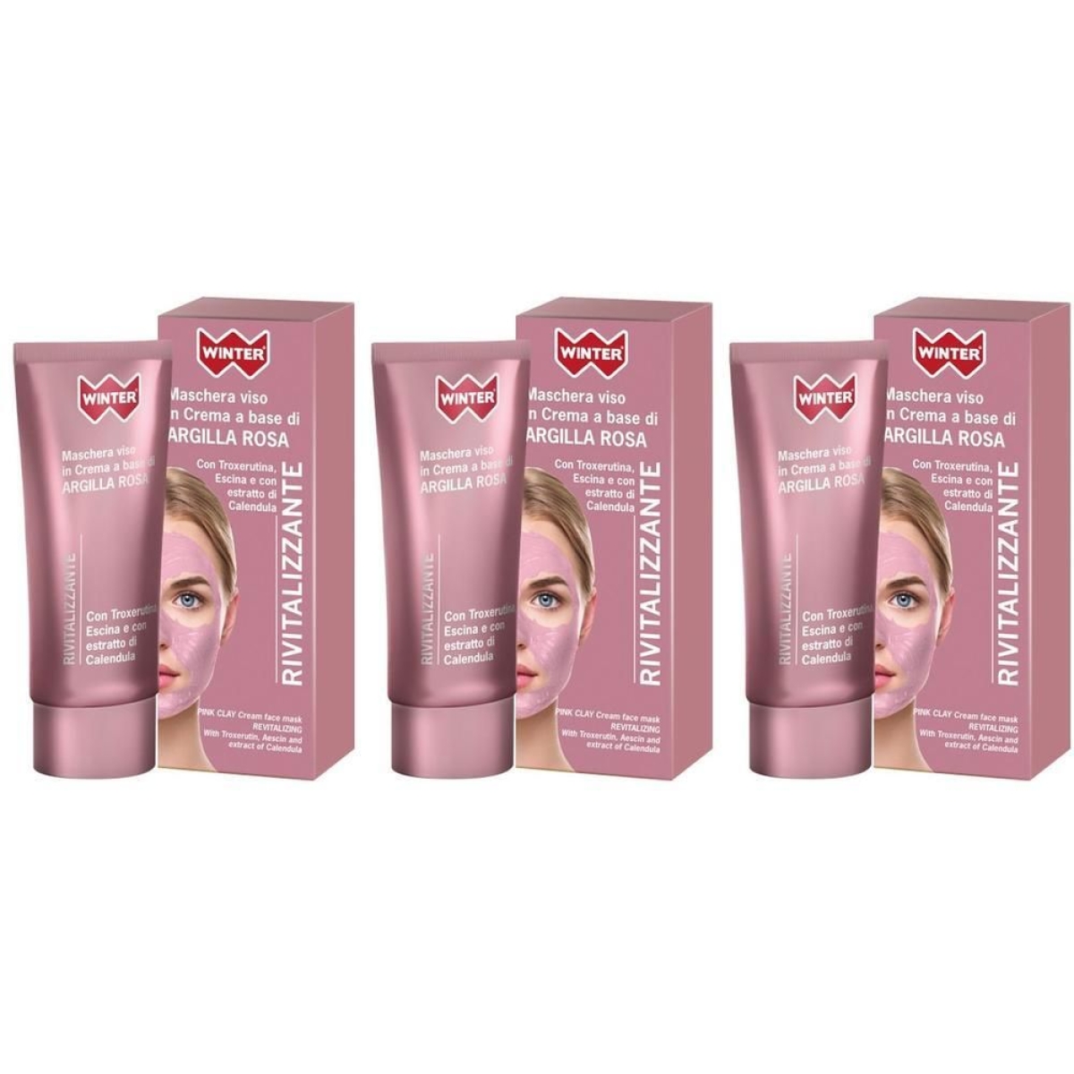 Trova Offerte di Winter argilla rosa rivitalizzante maschera viso 3x50 ml e compra online