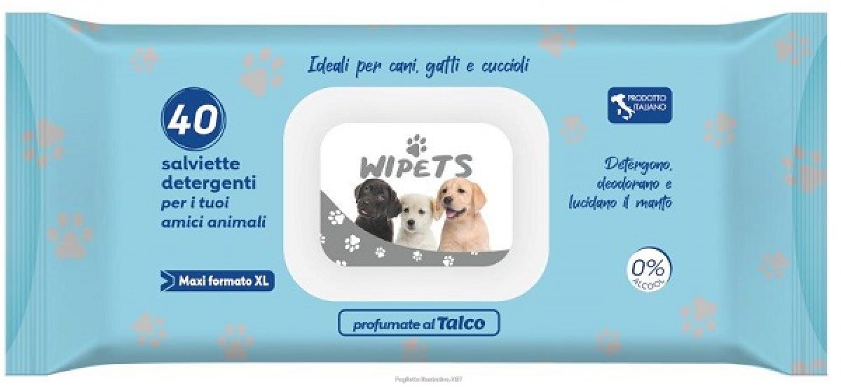 Trova Offerte di wipets salviettine detergenti per animali talco 40 pezzi e compra online