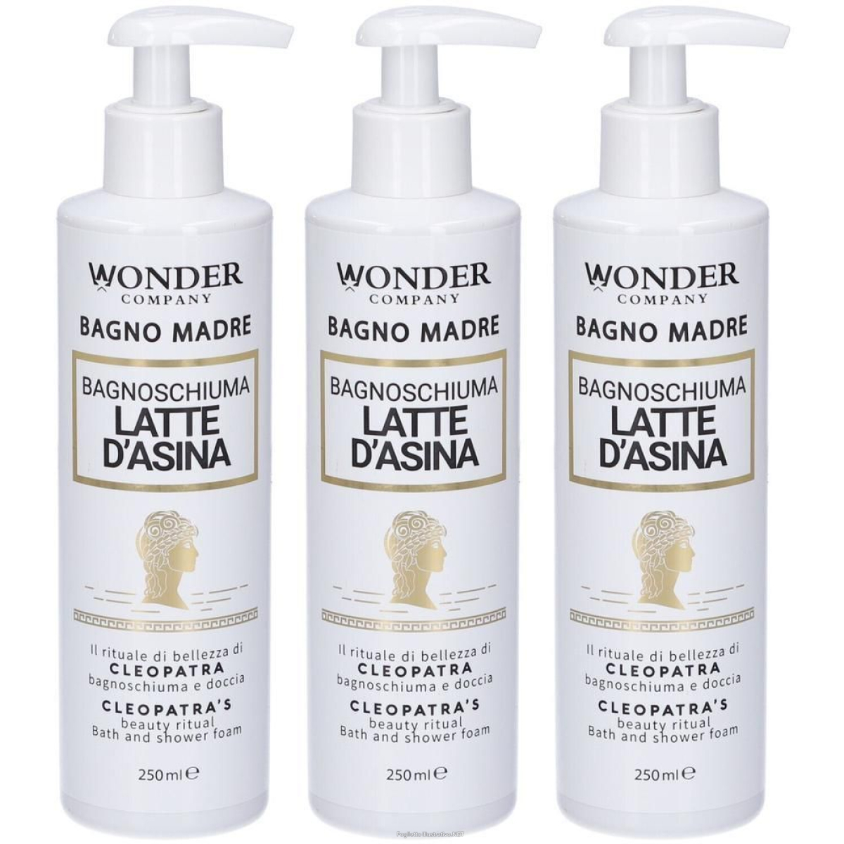 Trova Offerte di wonder bagno madre bagnoschiuma doccia latte asina 3x250 ml e compra online