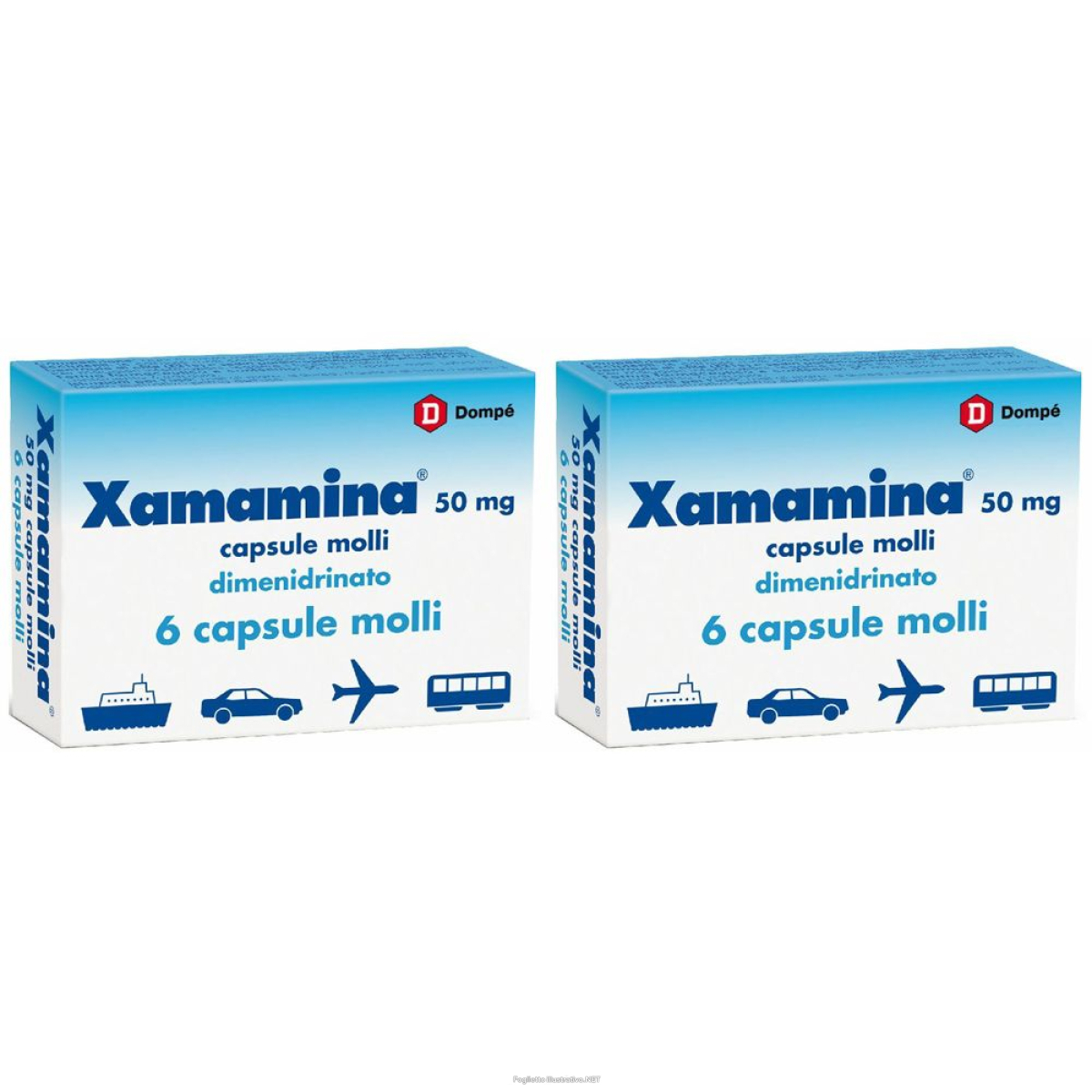 Trova Offerte di xamamina mal di viaggio 50 mg capsule molli set da 2 2x6 pz capsule e compra online