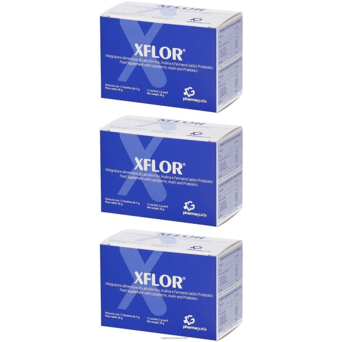 Trova Offerte di xflor probiotici prebiotici lattoferrina bustine 3x12 pz bustina e compra online