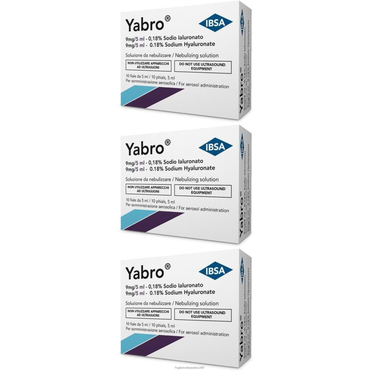 Trova Offerte di yabro® 0,18% sodio ialuronato 3x10x5 ml aerosol e compra online