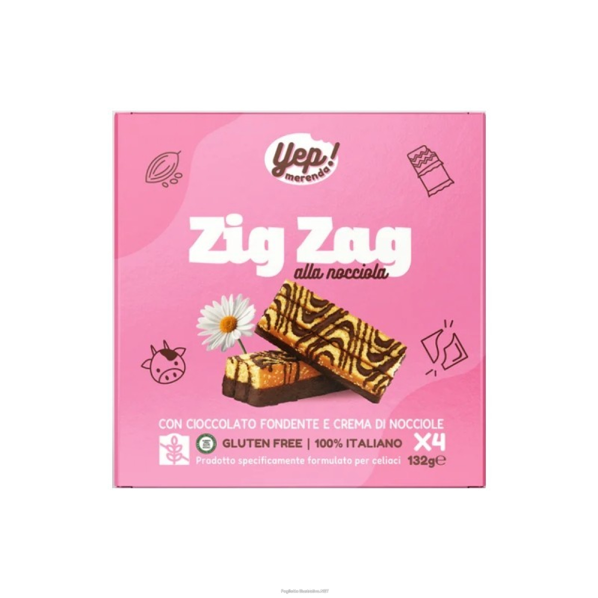 Trova Offerte di yep merenda zig zag cioccolato 4 pezzi da 45 g e compra online