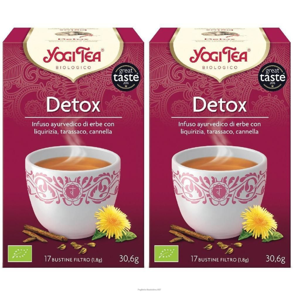 Trova Offerte di yogi tea detox bio 2x30,6 g tè e compra online