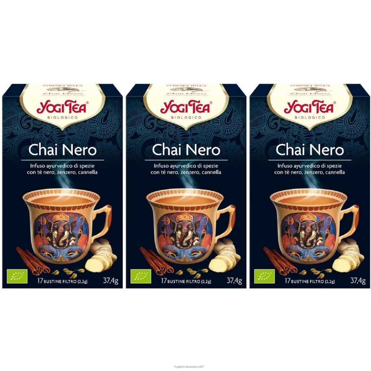 Trova Offerte di yogi tea speziat nero chai bio 3x37,4 g tè e compra online