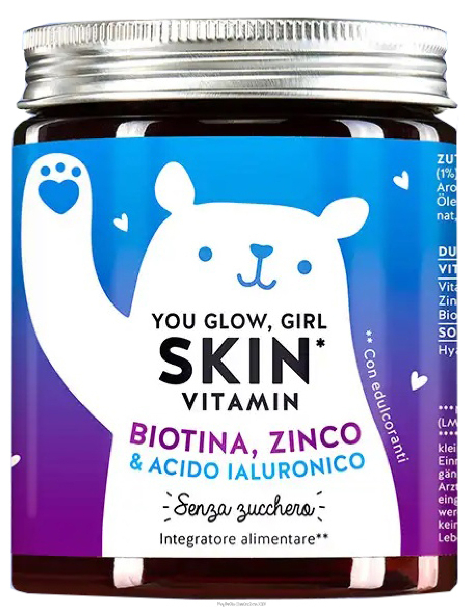 Trova Offerte di you glow girl skin vitamina biotina zinco & acido ialuronico 45 caramelle gommose senza zucchero gusto mango e compra online