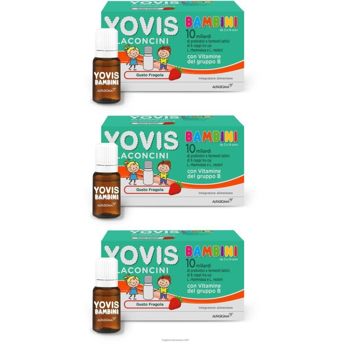 Trova Offerte di yovis bambini flaconcini probiotici e fermenti lattici per bambini 3x1 e compra online