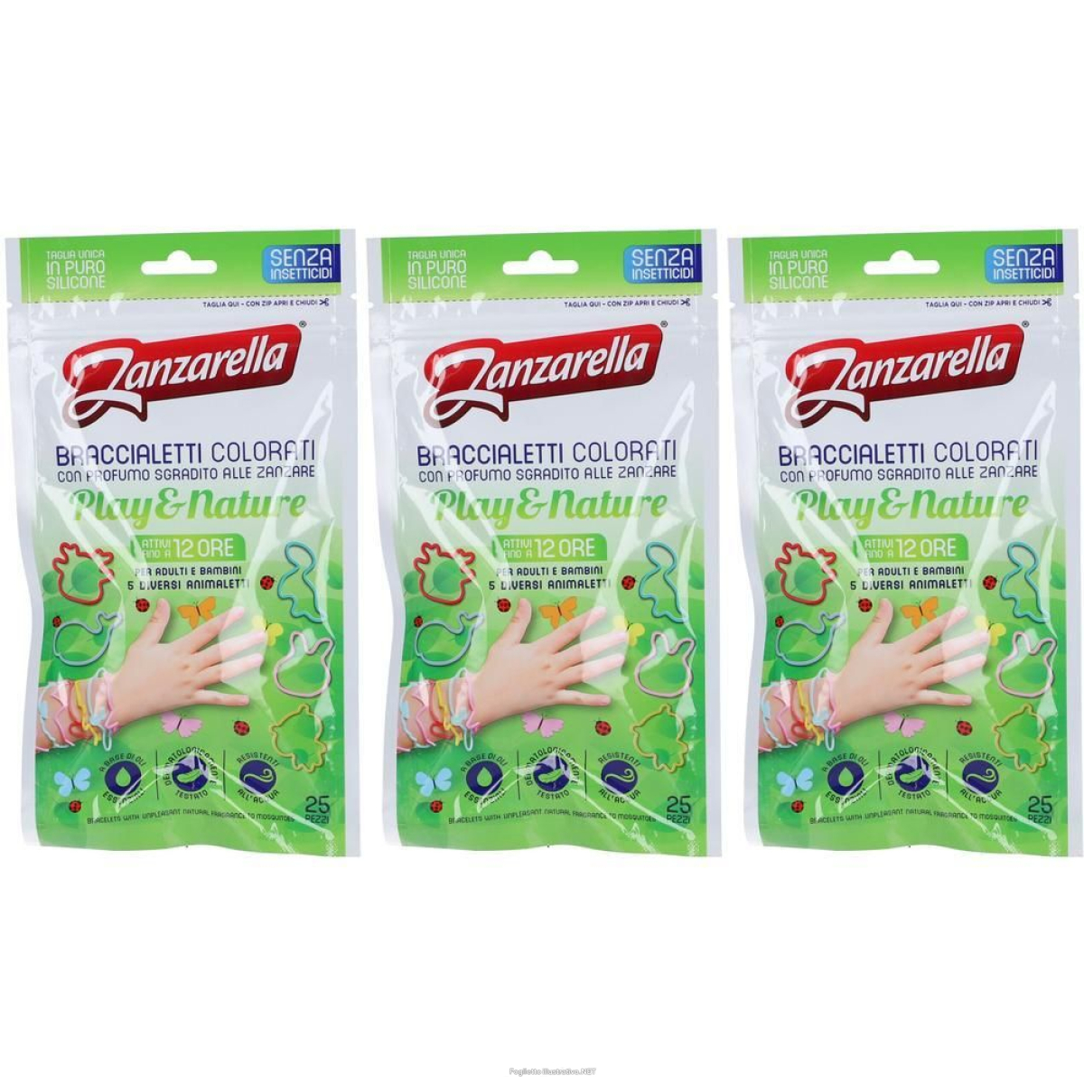 Trova Offerte di zanzarella braccialetti colorati play&nature 3x1 st e compra online