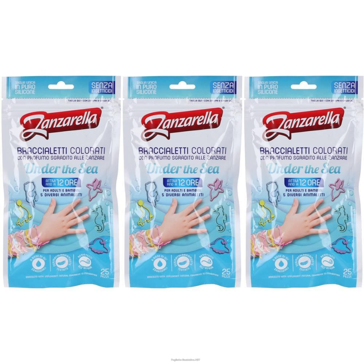Trova Offerte di zanzarella braccialetti colorati under the sea 3x1 st e compra online