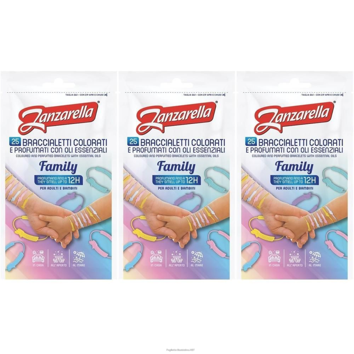 Trova Offerte di zanzarella braccialetti family 3x1 st e compra online
