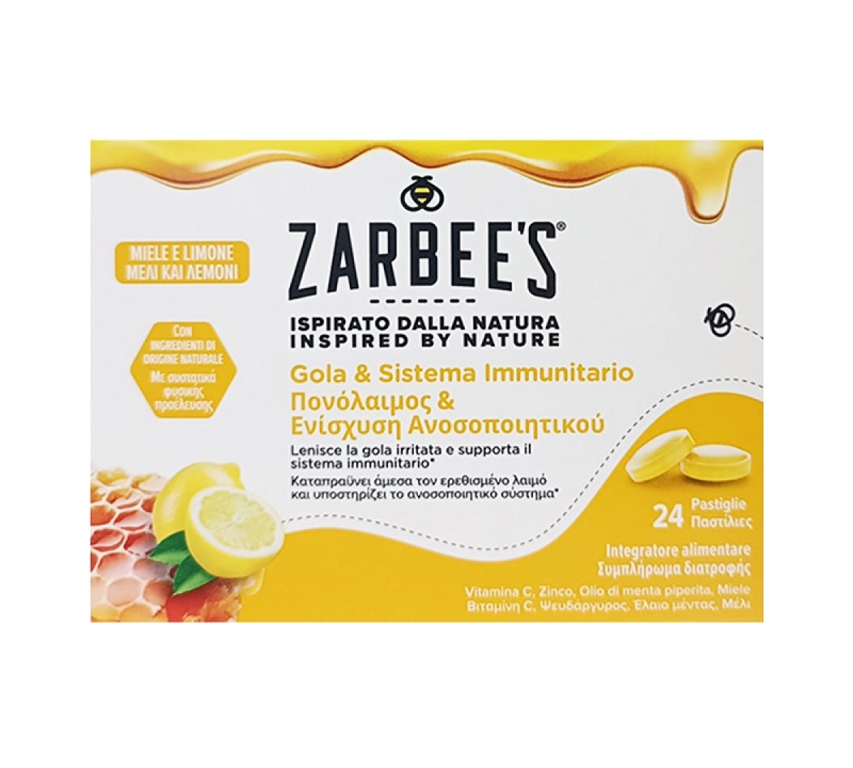 Trova Offerte di Zarbee's gola & sistema immunitario integratore per la gola irritata e le difese immunitarie gusto miele e limone 24 pastiglie e compra online