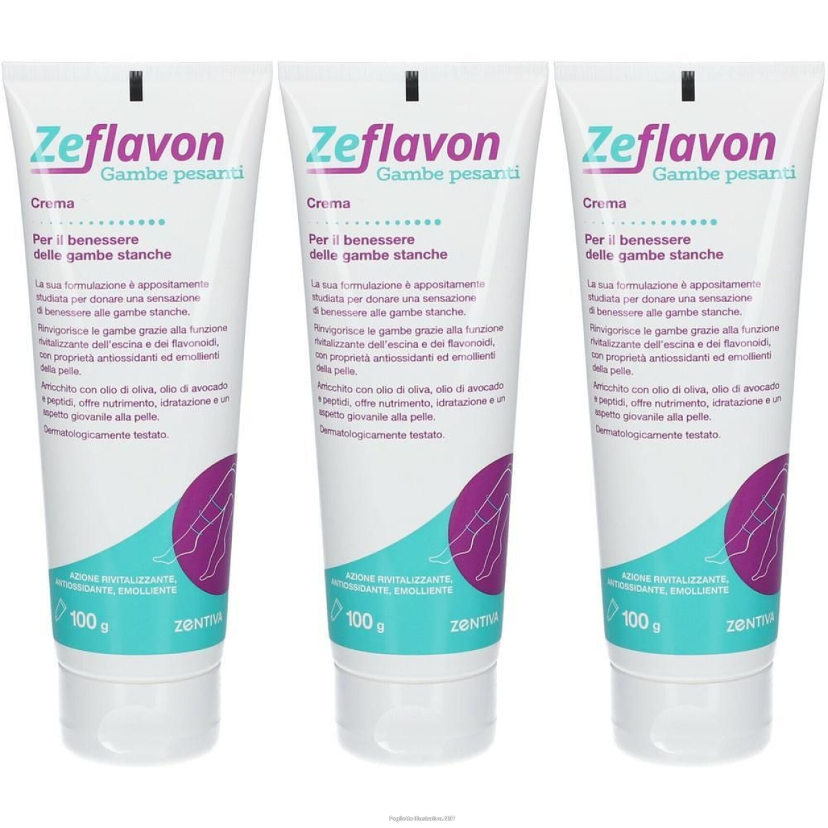 Trova Offerte di zentiva zeflavon gambe pesanti crema 3x100 g e compra online