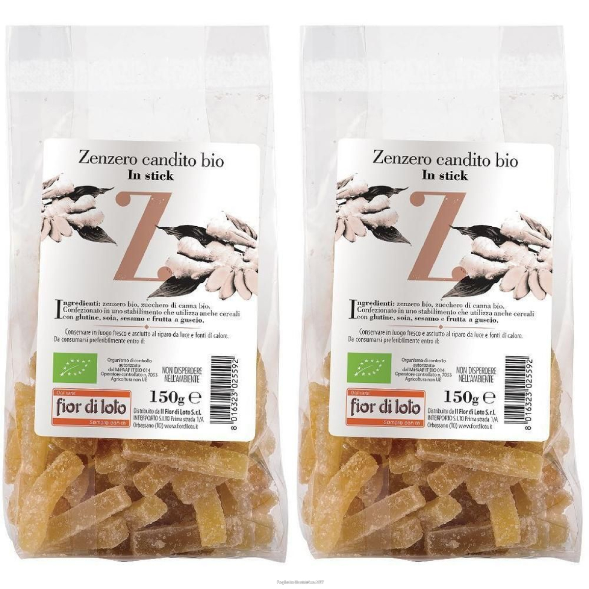 Trova Offerte di zenzero candito stick bio 150 g 2x150 g e compra online