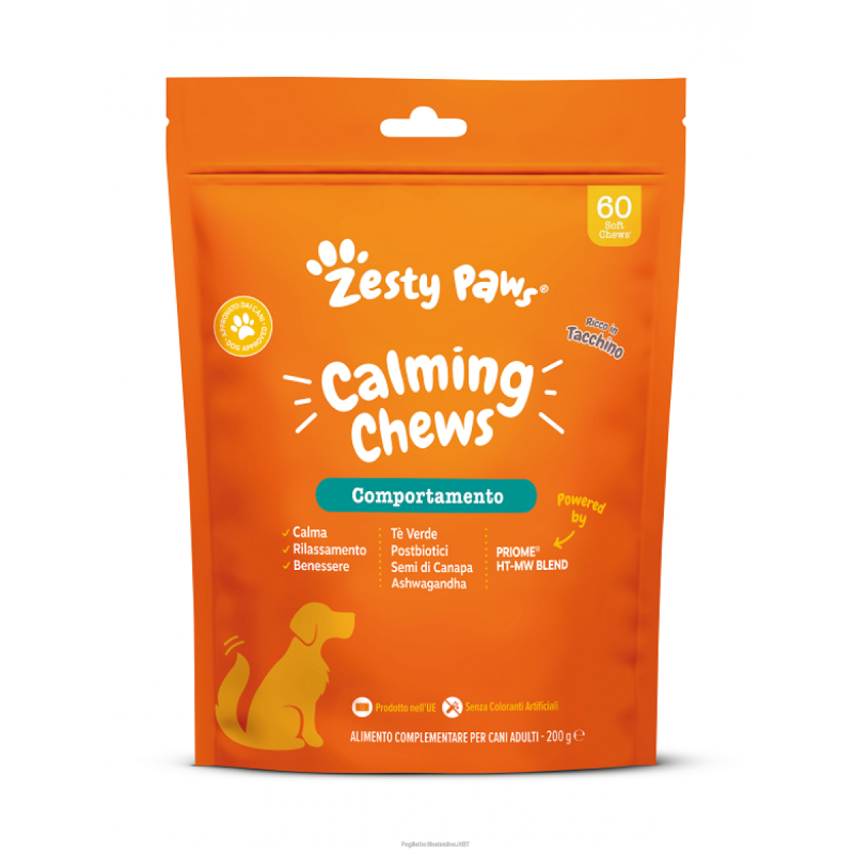 Trova Offerte di zesty paws calming - alimento complementare per cani adulti con effetto calmante - 60 chews gusto tacchino e compra online