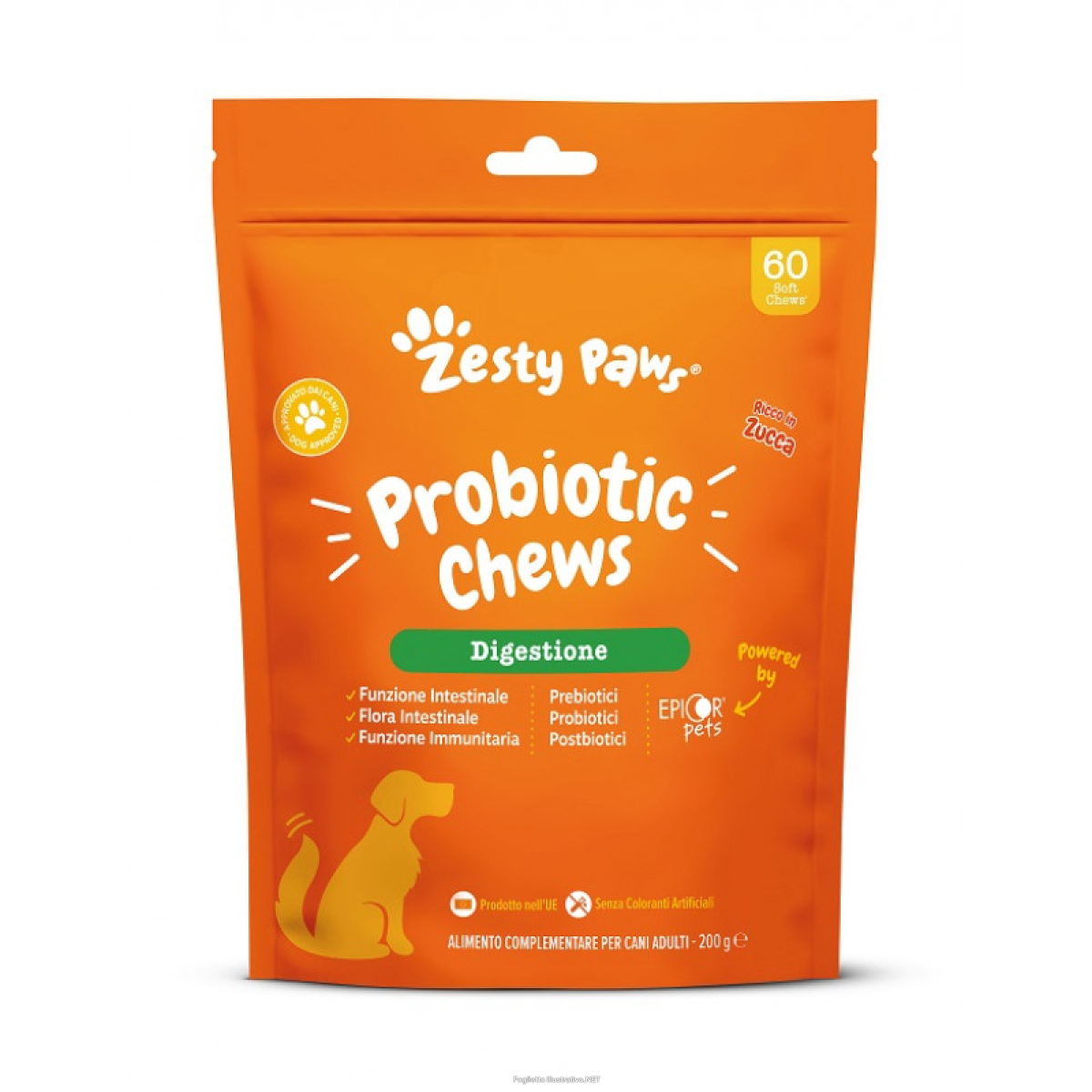 Trova Offerte di zesty paws probiotic - alimento complementare per cani adulti per supportare la salute del sistema immunitario e dell'intestino - 60 chews e compra online