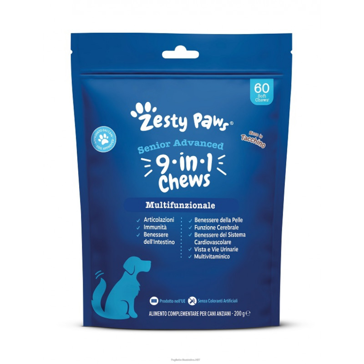 Trova Offerte di zesty paws senior 9in1 - alimento complementare per cani anziani - 60 chews e compra online