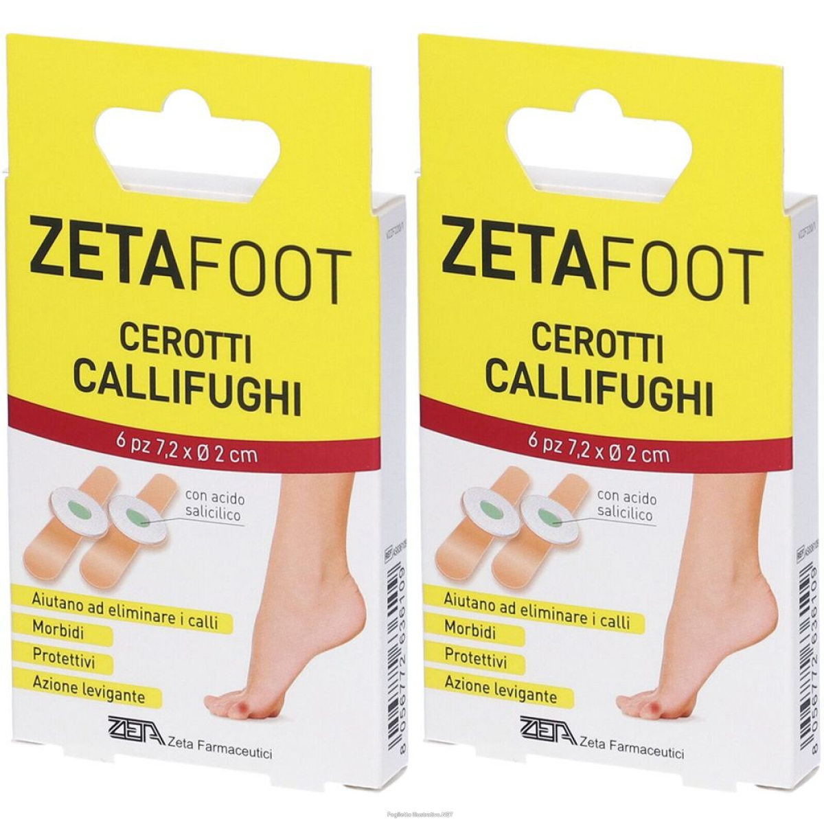 Trova Offerte di zetafoot cerotti callifughi set da 2 2x6 pz cerotto e compra online