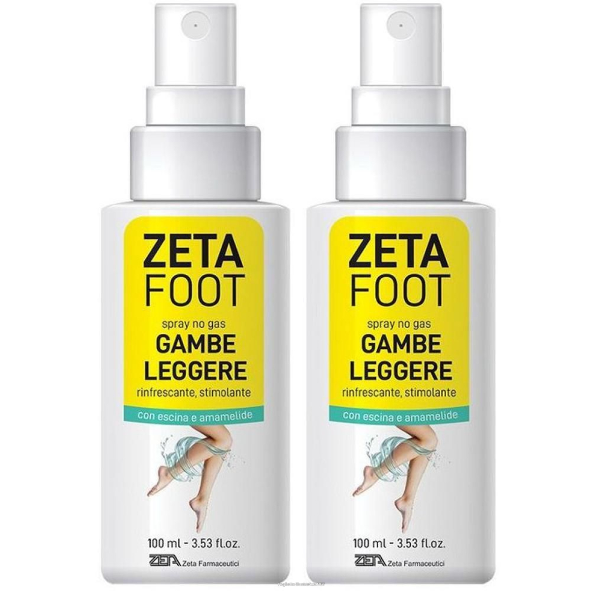 Trova Offerte di zetafoot spray no gas gambe leggere 2x100 ml e compra online