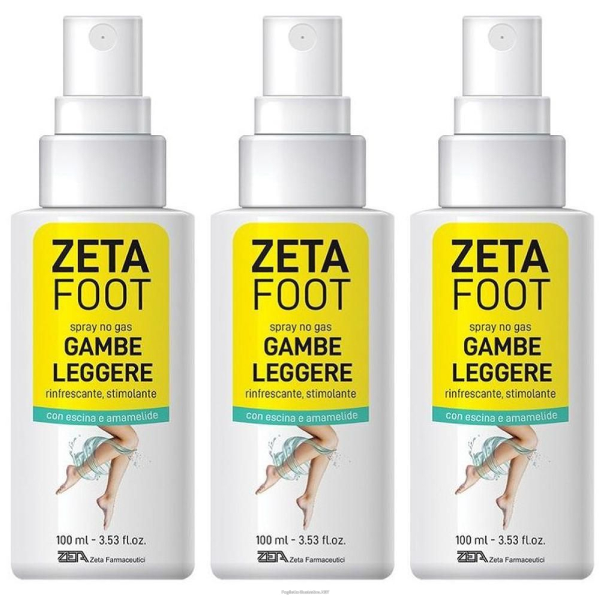 Trova Offerte di zetafoot spray no gas gambe leggere 3x100 ml e compra online