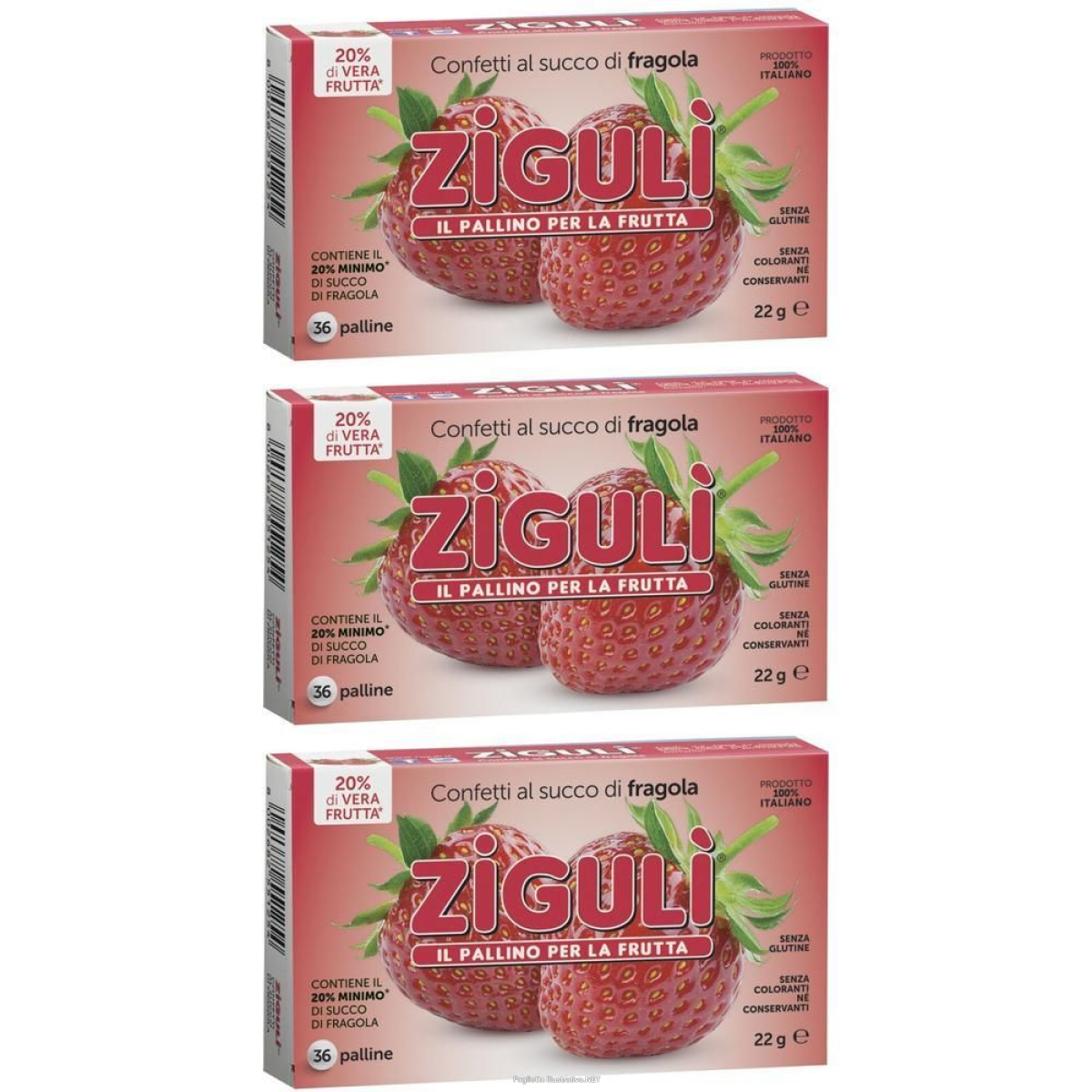 Trova Offerte di zigulì® confetti al succo di fragola 3x36 pz pasticche e compra online