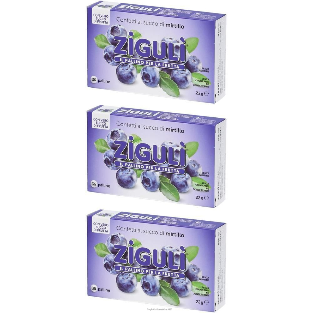 Trova Offerte di zigulì® confetti al succo di mirtillo 3x36 pz pasticche e compra online