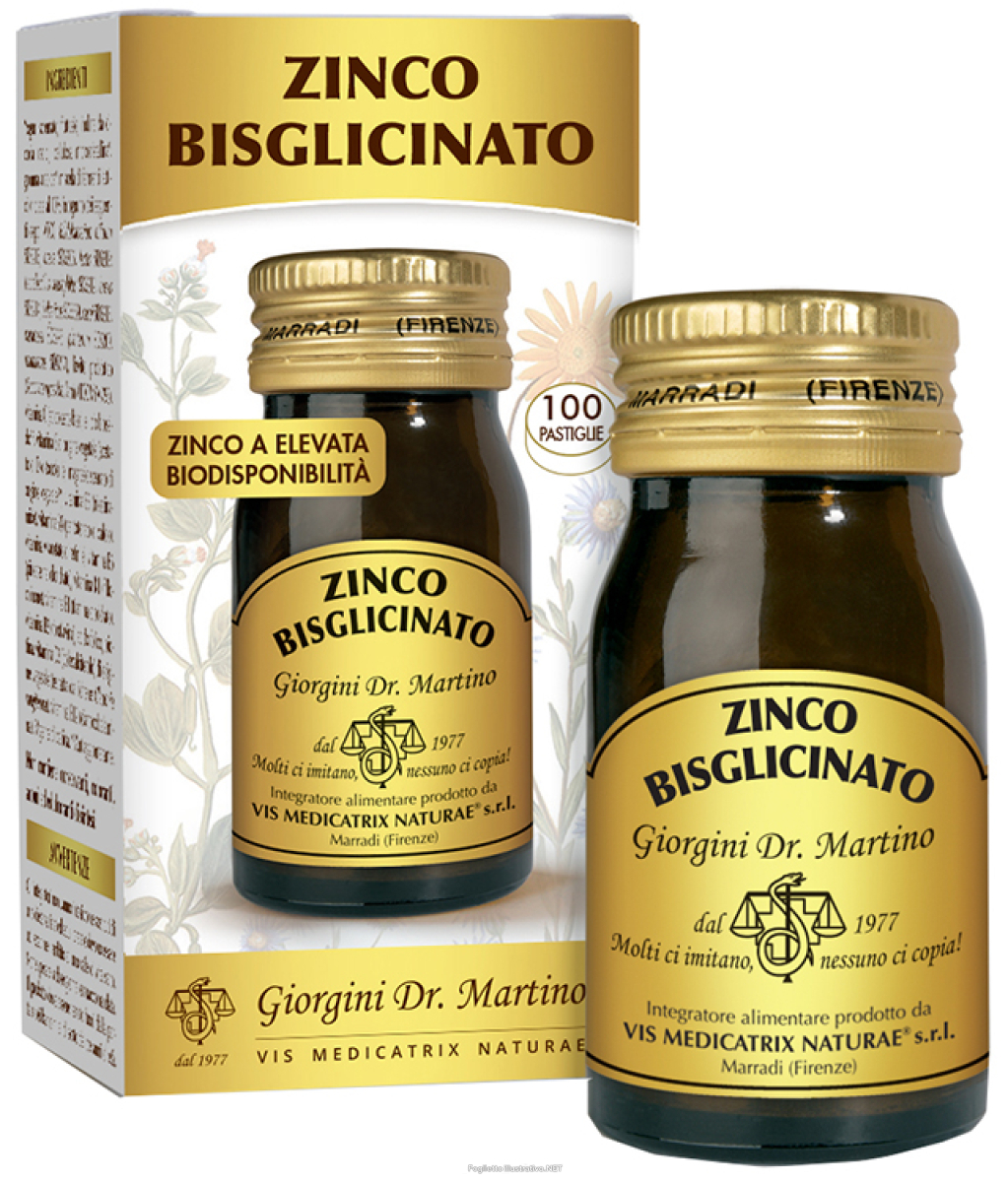 Trova Offerte di zinco bisglicinato integratore per pelle unghie capelli e sistema immunitario 100 pastiglie e compra online