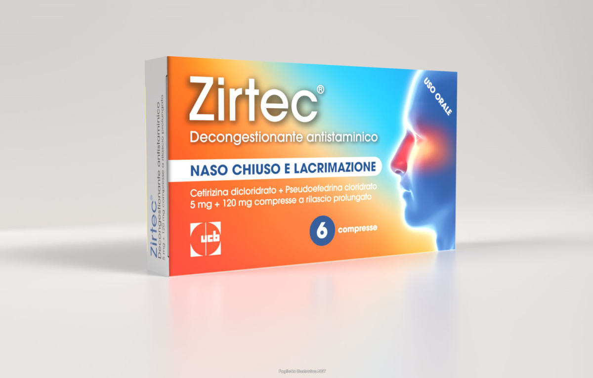 Trova Offerte di zirtec decongestionante antistaminico 5 mg + 120 mg compresse a rilascio prolungato  cetirizina dicloridrato + pseudoefedrina cloridrato e compra online