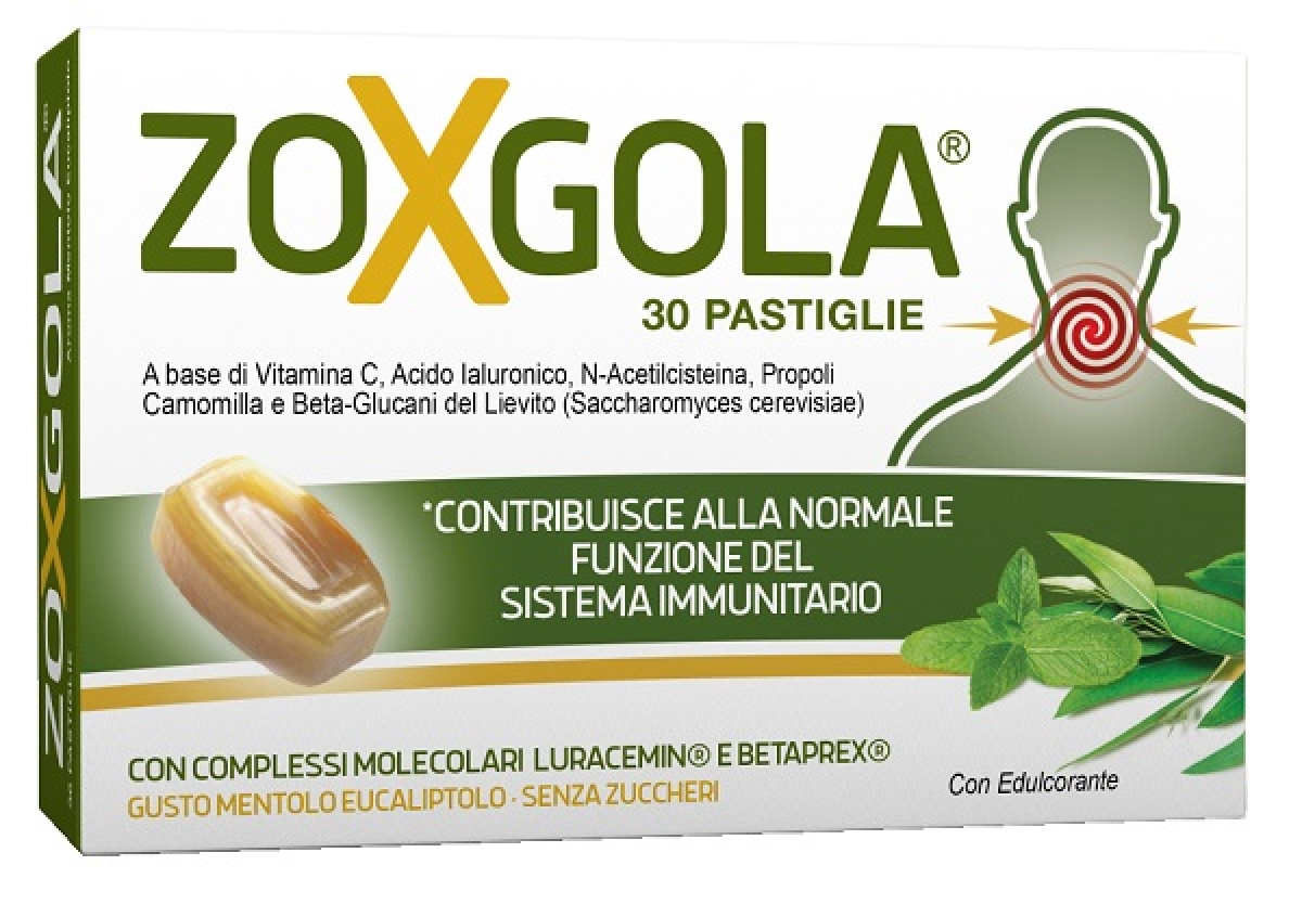 Trova Offerte di Zoxgola mentolo eucaliptolo 30 pastiglie con edulcorante senza zuccheri senza glutine naturalmente privo di lattosio e compra online