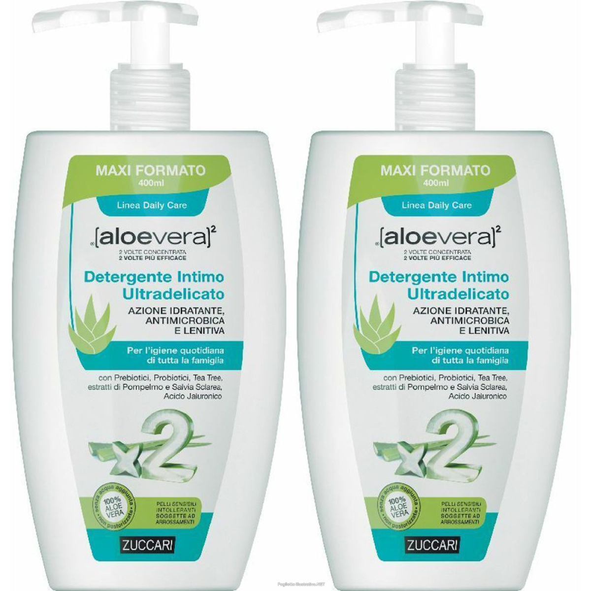 Trova Offerte di zuccari aloe vera detergente intimo ultradelicato set da 2 2x400 ml ge e compra online