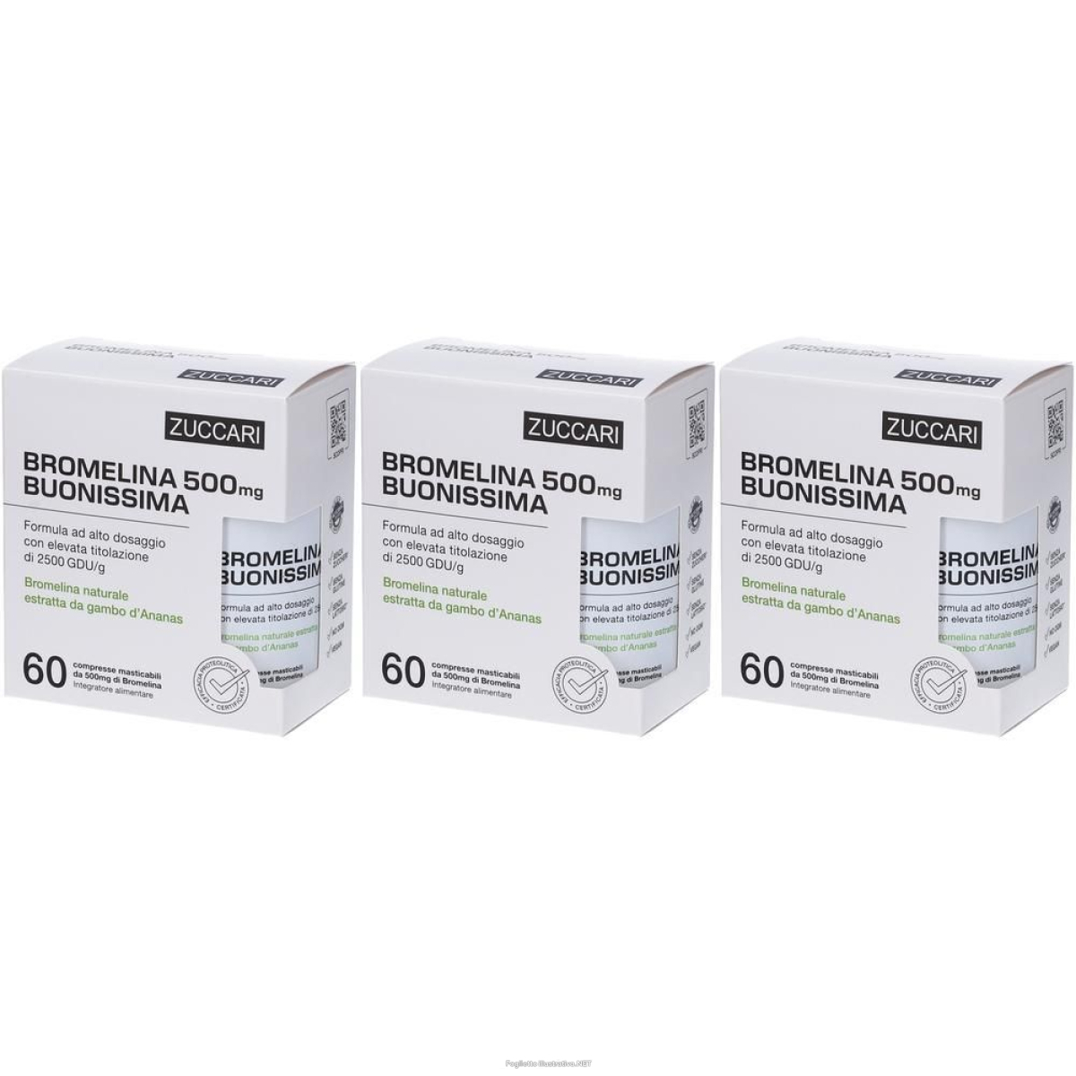 Trova Offerte di zuccari bromelina 500 mg buonissima compresse masticabili 3x72 g compr e compra online