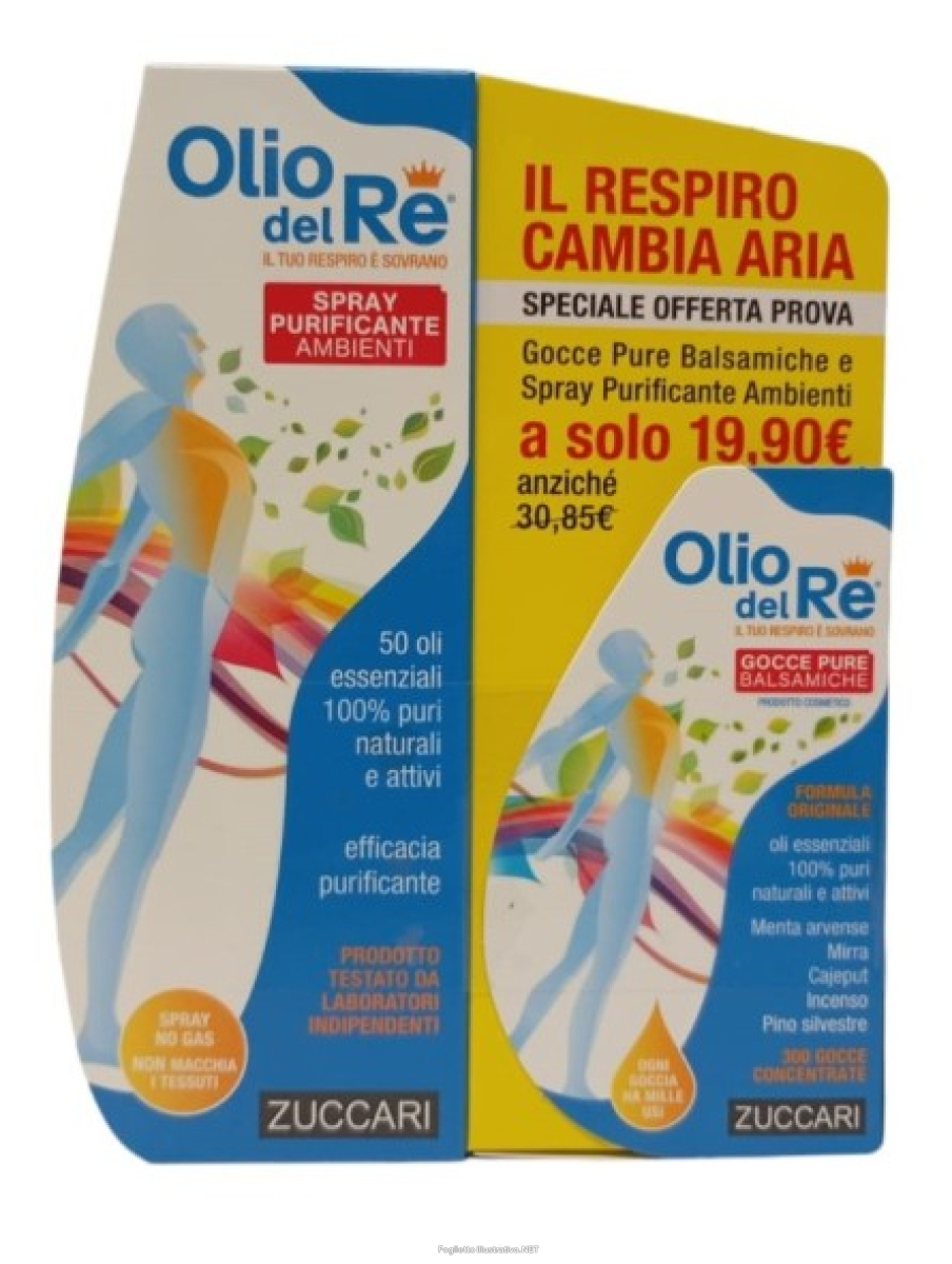Trova Offerte di zuccari - duo olio del re kit spray purificante ambienti e gocce pure balsamiche confezione 2 pezzi e compra online