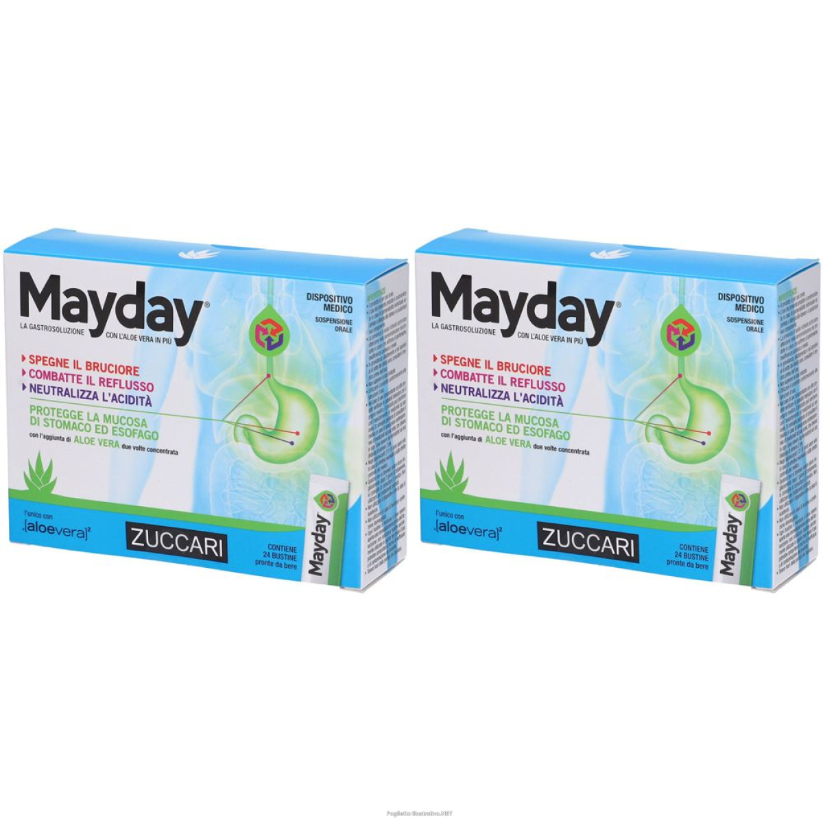 Trova Offerte di zuccari mayday® sospensione orale set da 2 2x24x10 ml bustina e compra online