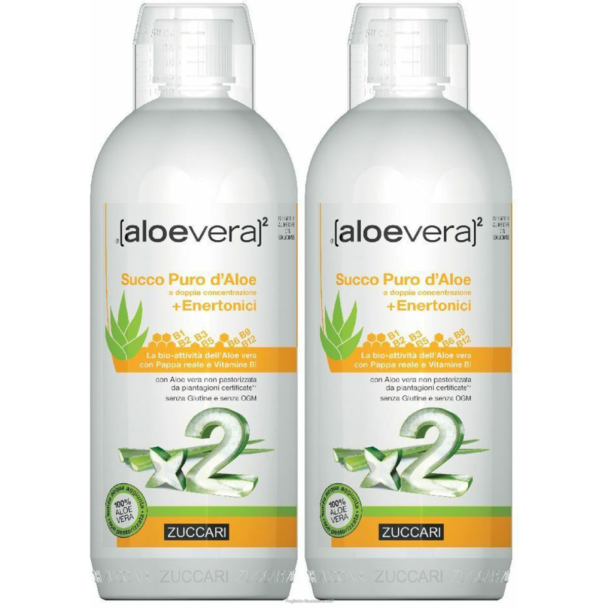 Trova Offerte di zuccari succo puro d’aloe + enertonici set da 2 2x1000 ml soluzione or e compra online
